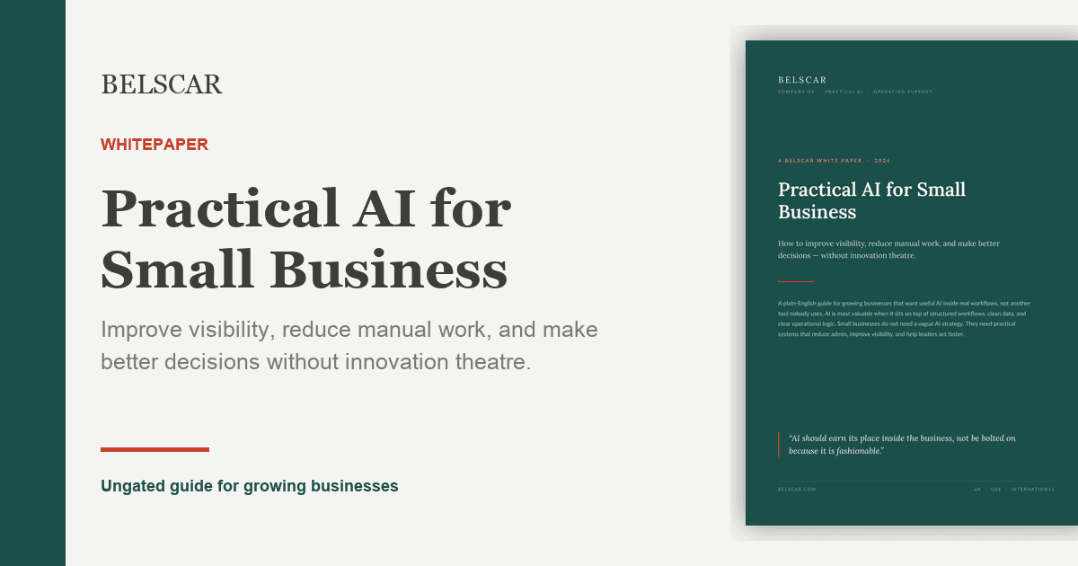 Practical AI for Small Business whitepaper preview.